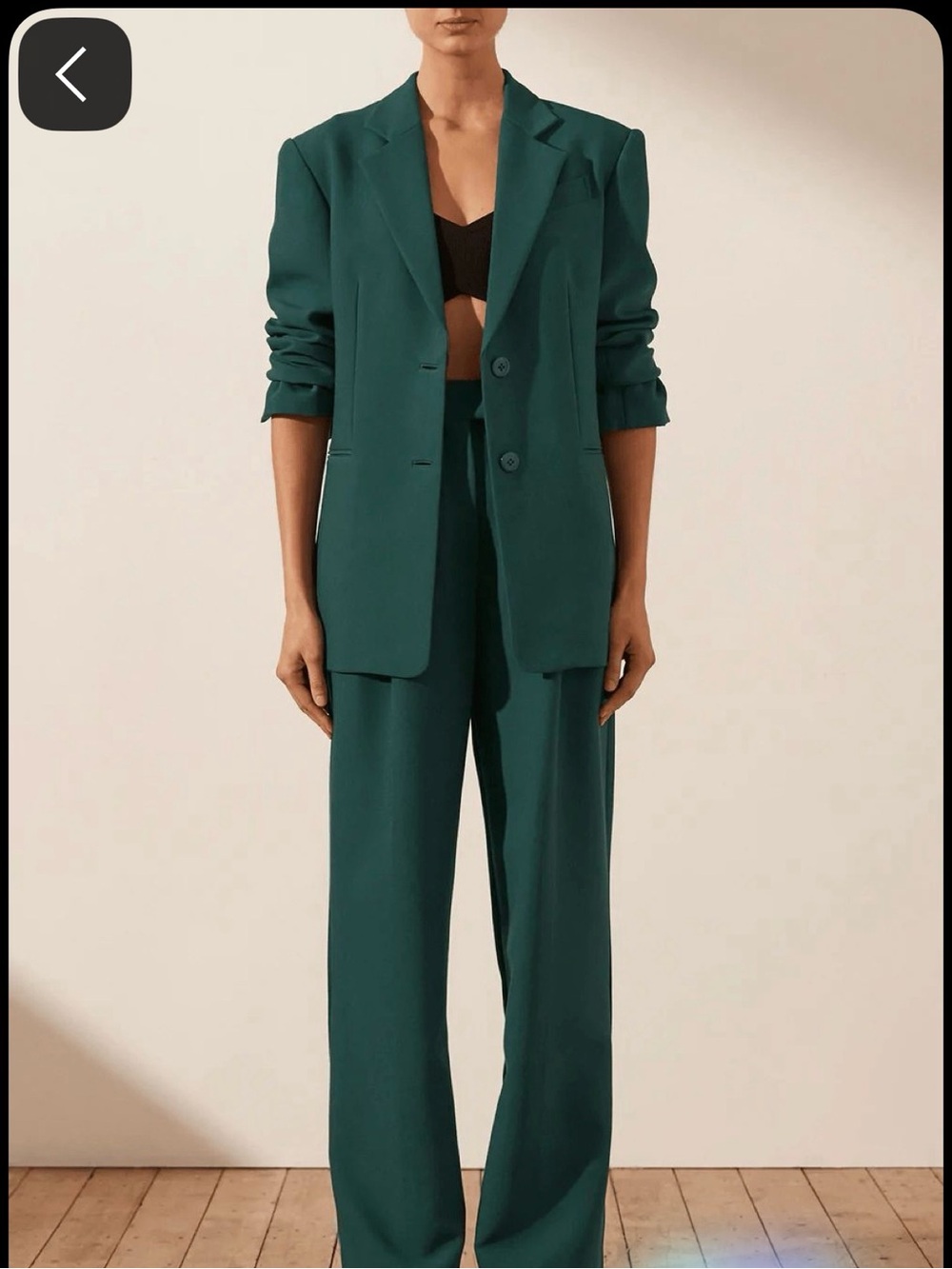 Shona Joy green Tailored Blazer Jacket